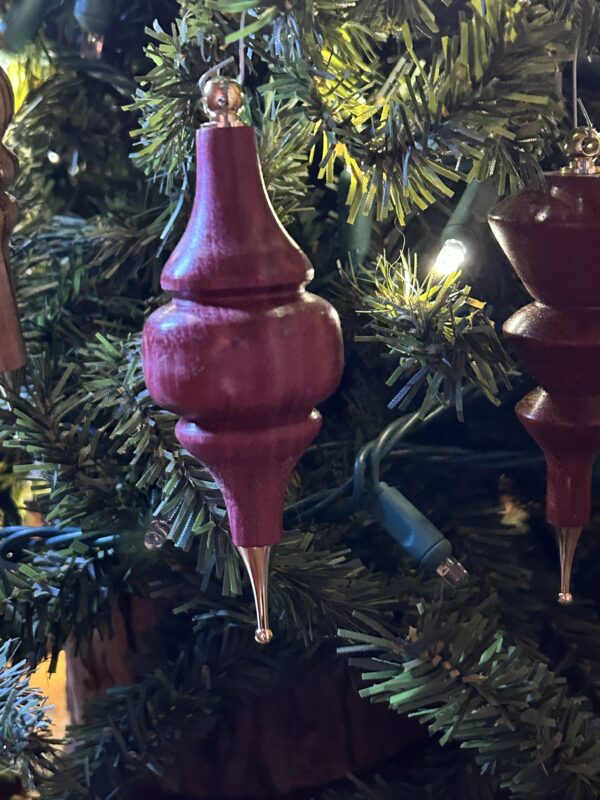 Hand Turned Purpleheart Ornament