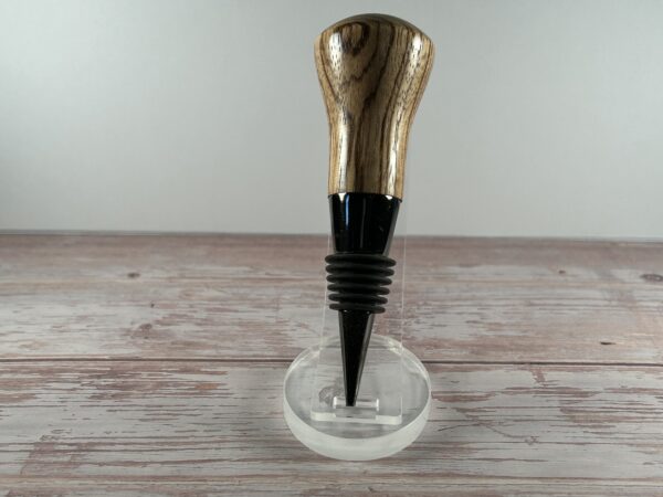 Hand Turned Zebrawood Wine Stopper