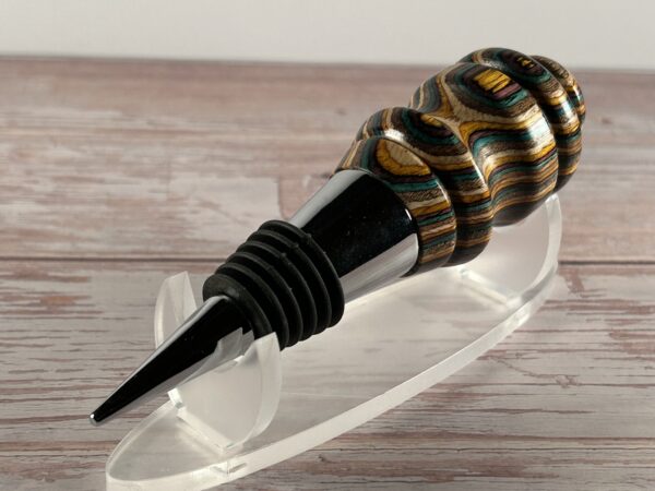 Hand Turned Laminated Wine Stopper - Image 2