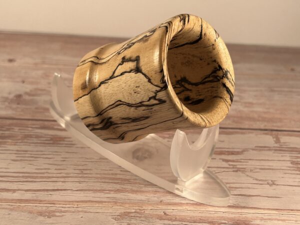 Hand Turned Spalted Tamarind Toothpick Holder - Image 2