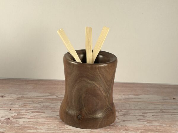 Hand Turned Walnut Toothpick Holder