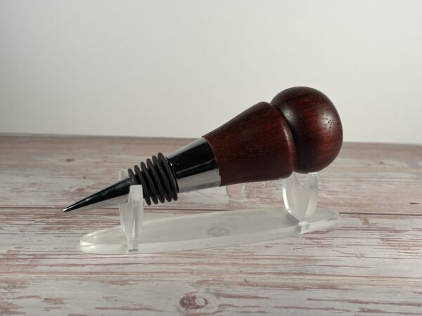 Hand Turned Bloodwood Wine Stopper - Image 2